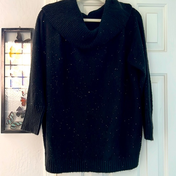 NWT! Chico’s Holiday Cowl Neck Sweater with sequins - Picture 1 of 6